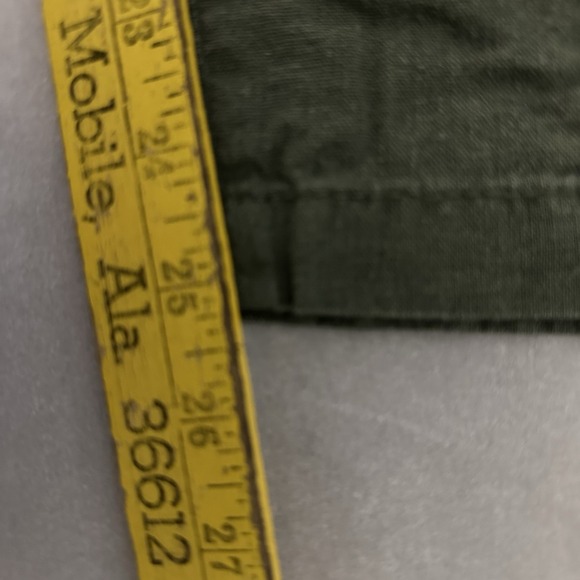 Old Navy High Rise Straight Taper XL Linen Blend Pants Olive Comfy Elastic Waist - Picture 9 of 9